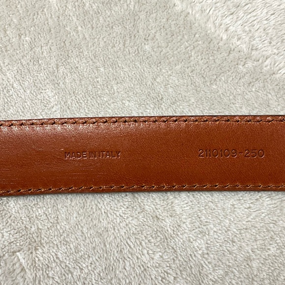 Polo Ralph Lauren Brown Leather Belt Mens 38 Made in Italy - Picture 3 of 5
